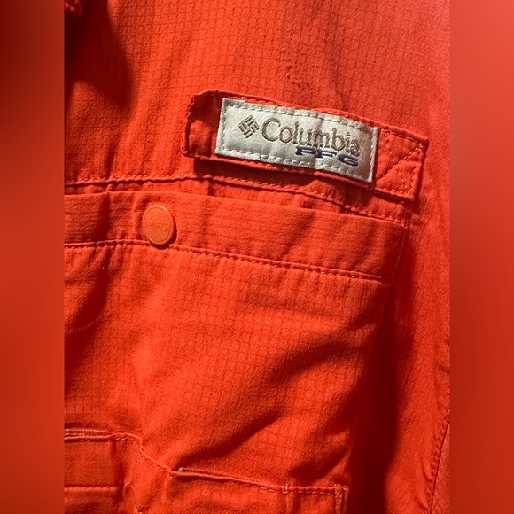 Men's Columbia Orange Auburn Tigers PFG Tamiami Shirt - Picture 4 of 7